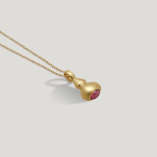 pendulum charm no.5 - pink tourmaline