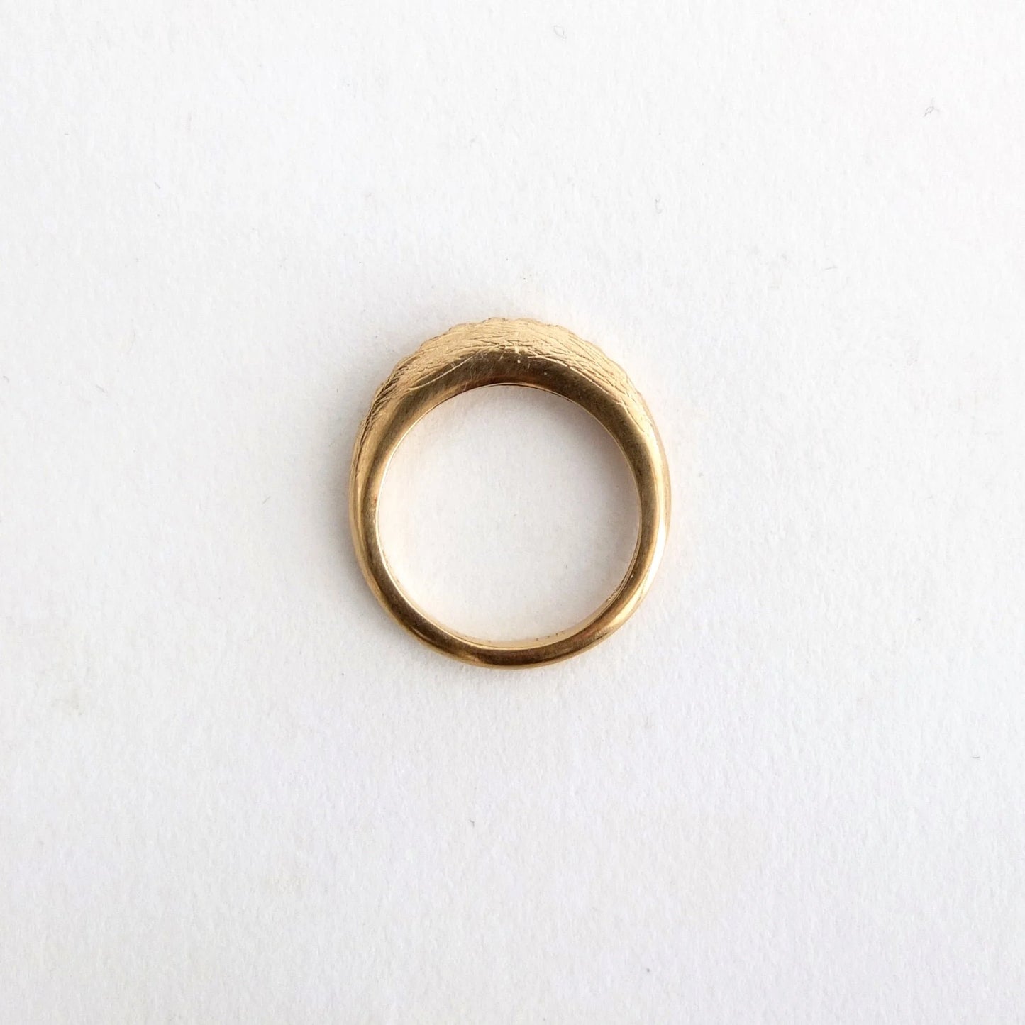 domed textured ring - natural diamond