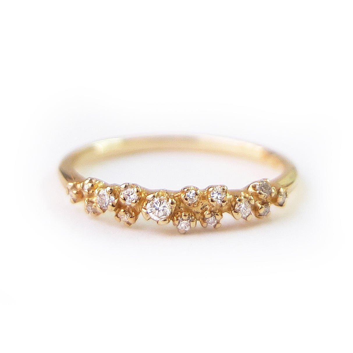 cluster garland ring - natural diamond