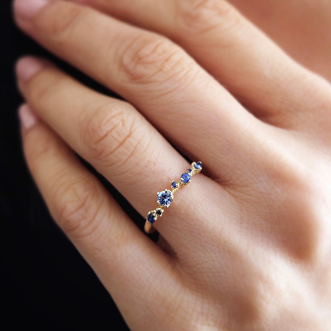 wreath ring - sapphire