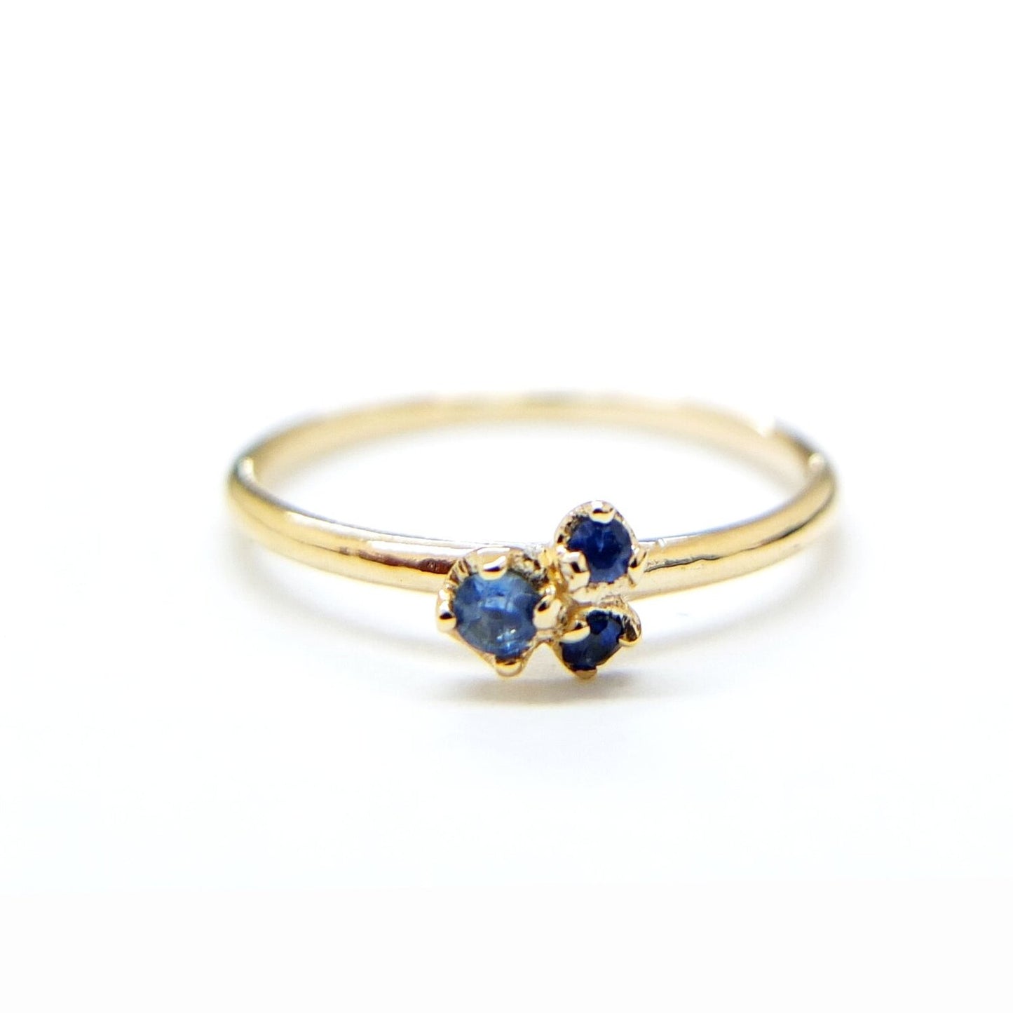 three buds ring - sapphire
