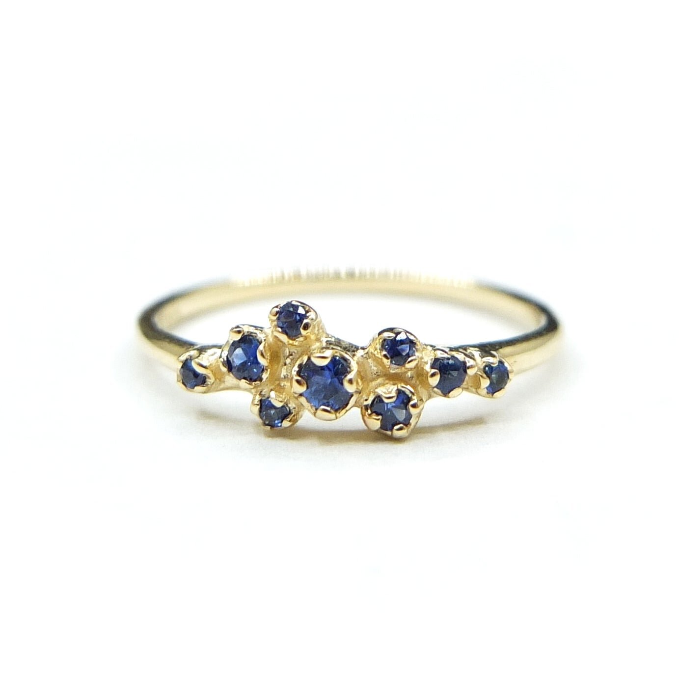 rose bush ring - sapphire