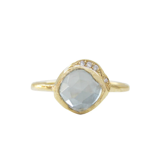 mini cove ring - aquamarine