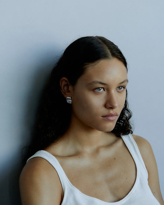 contour stud earrings