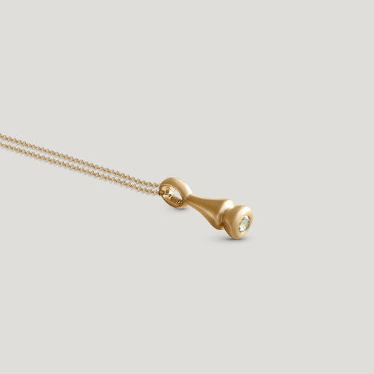 pendulum charm no.1 - salt & pepper natural diamond