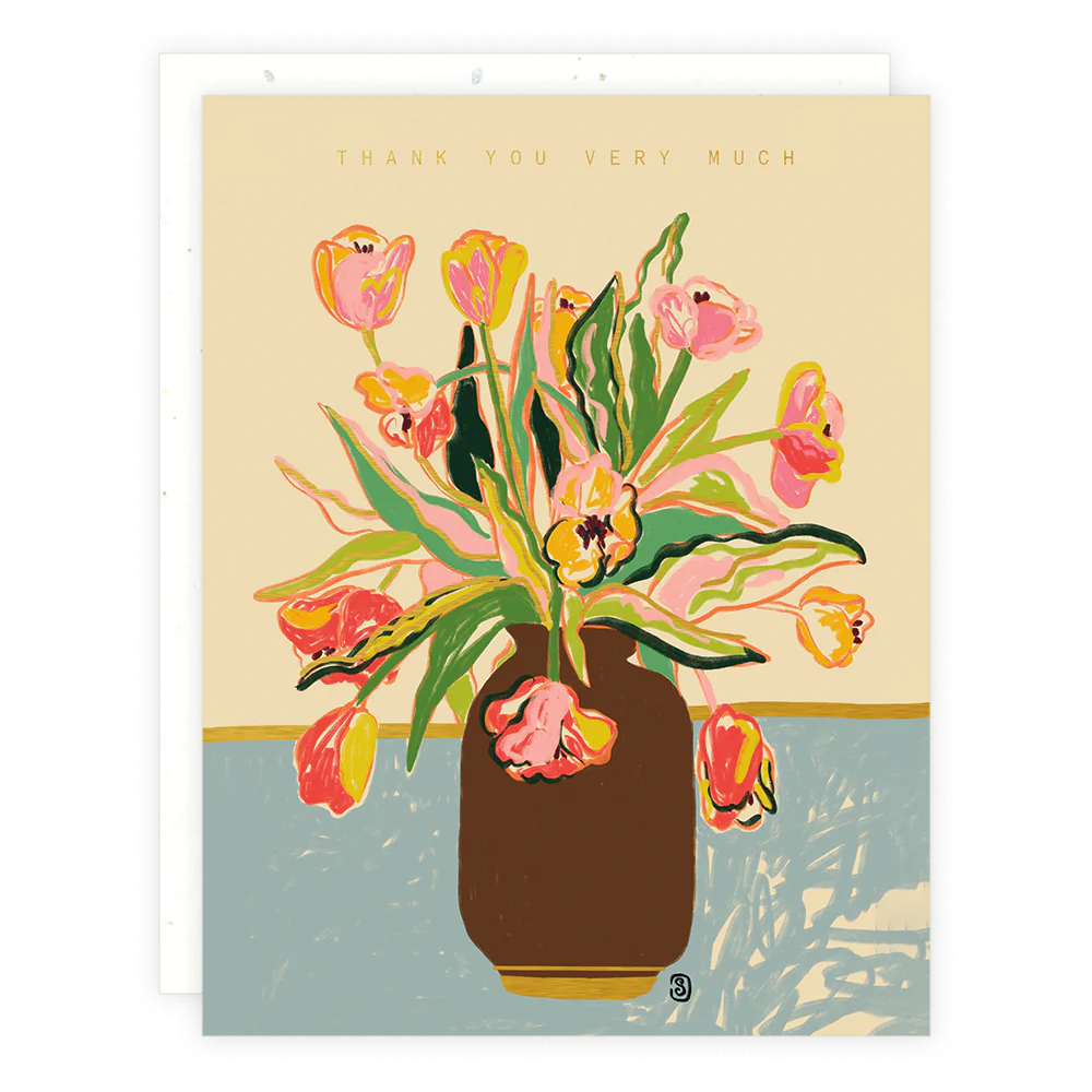 thank you bouquet card