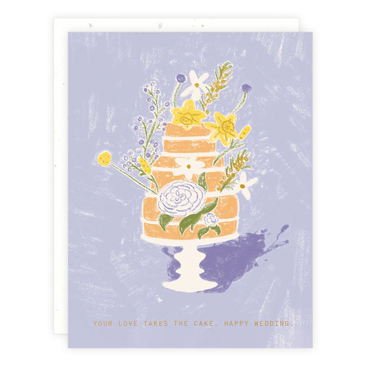love takes the cake wedding card