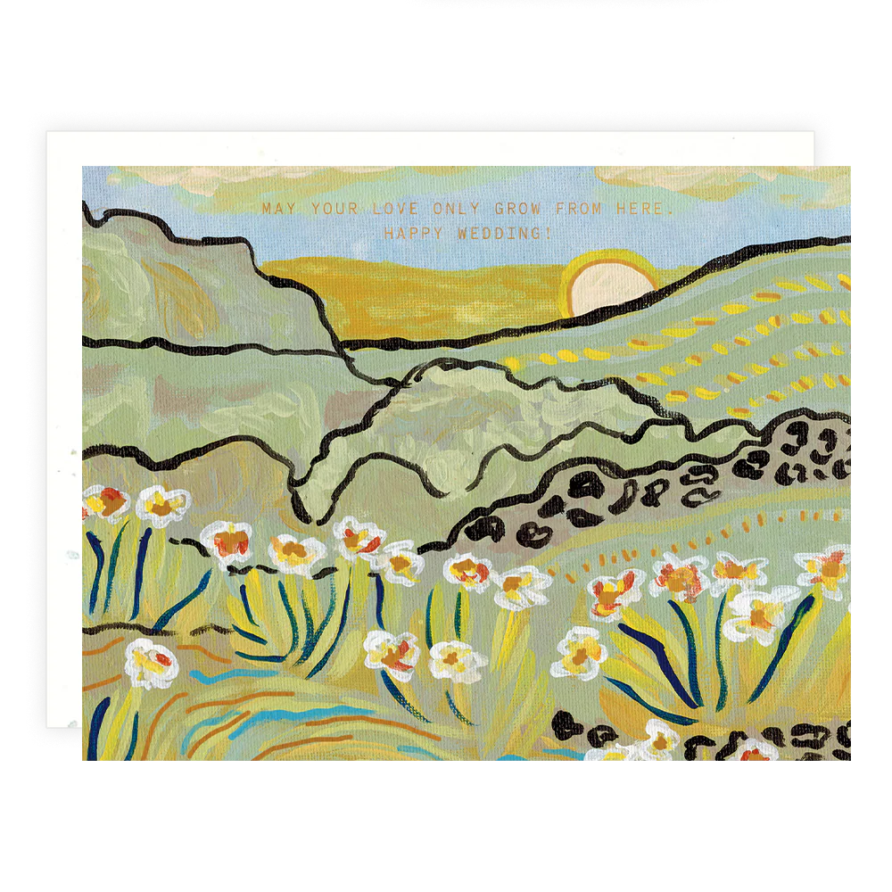 love only grow wedding card
