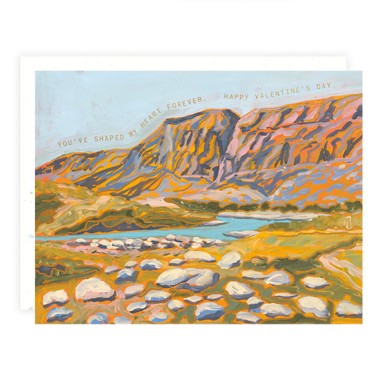 shaped my heart valentine's card