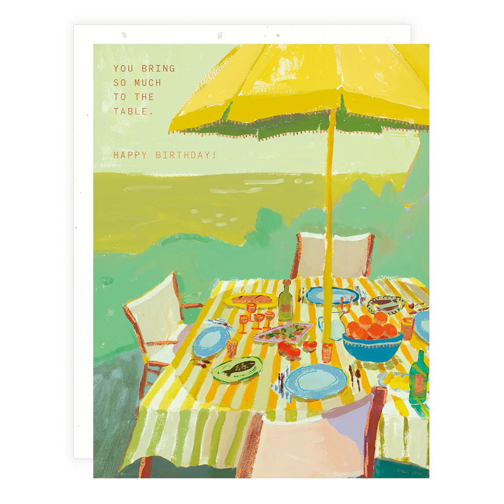 table birthday card