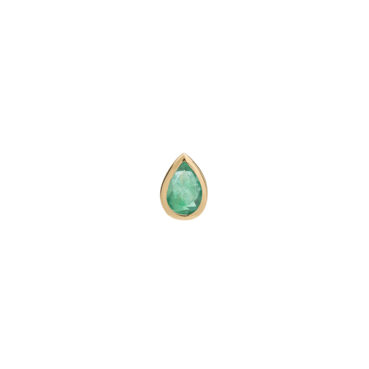métier / bezel-set pear gemstone stud earrings