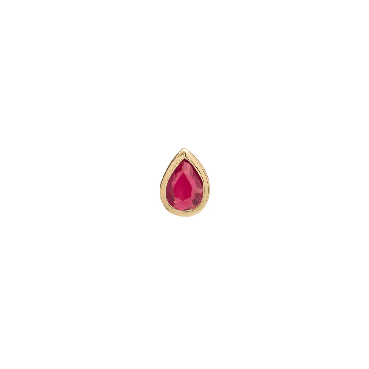 métier / bezel-set pear gemstone stud earrings