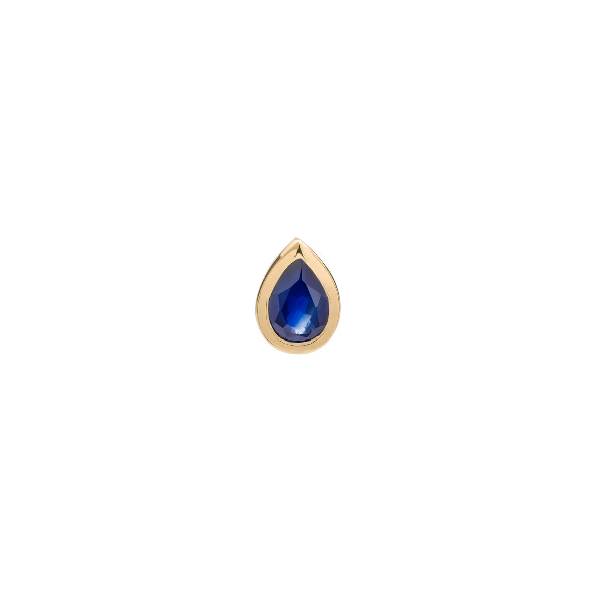 métier / bezel-set pear gemstone stud earrings