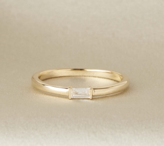 ogden ring - baguette grown diamond