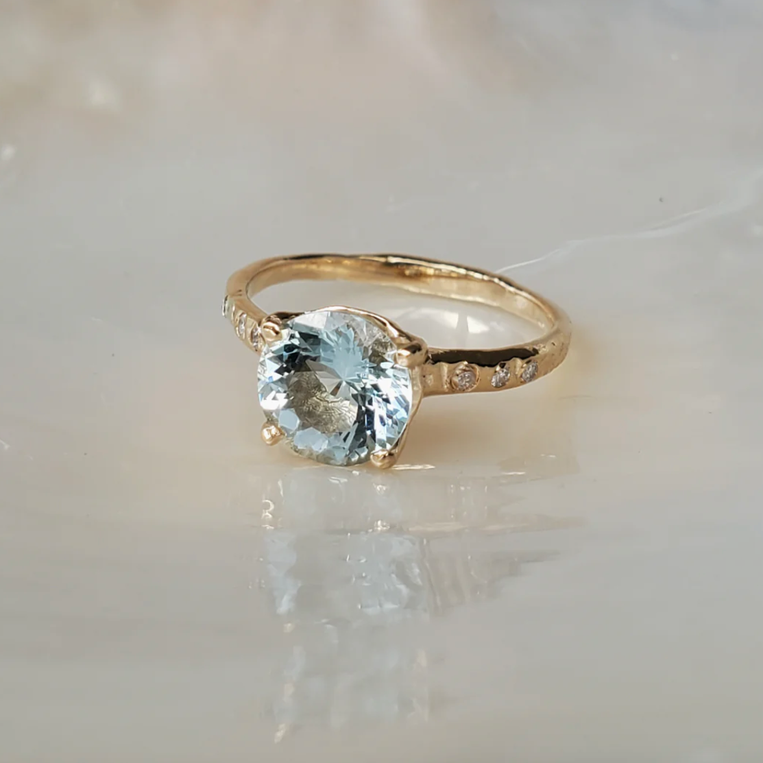 guardian aquamarine solitaire prong ring