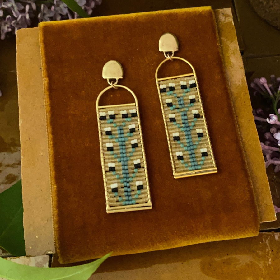 tapestry post earrings