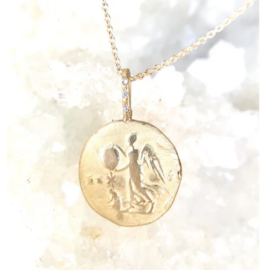 'woman' artifact necklace