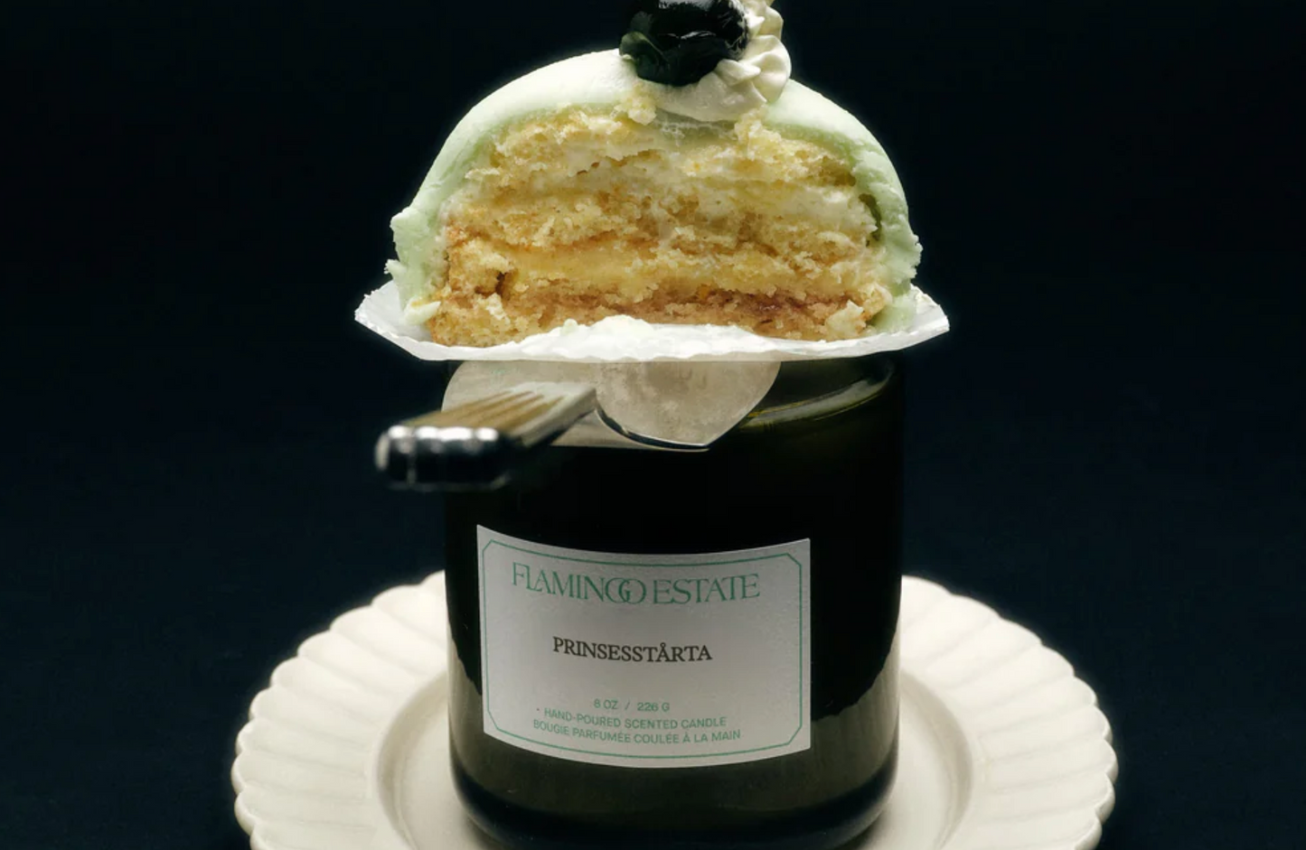 flamingo estate / prinsesstårta candle