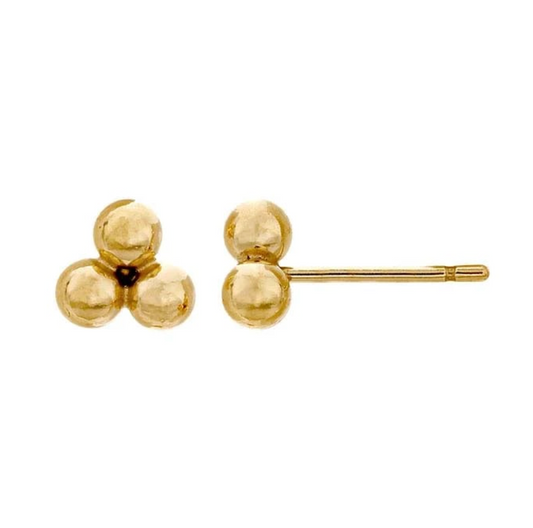 stud earrings / triple ball