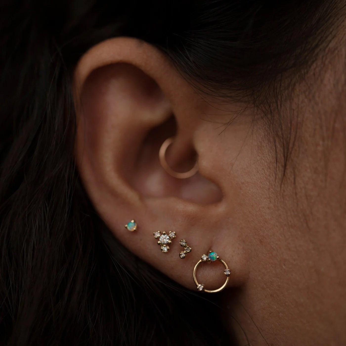 wwake / orb stud earring - single