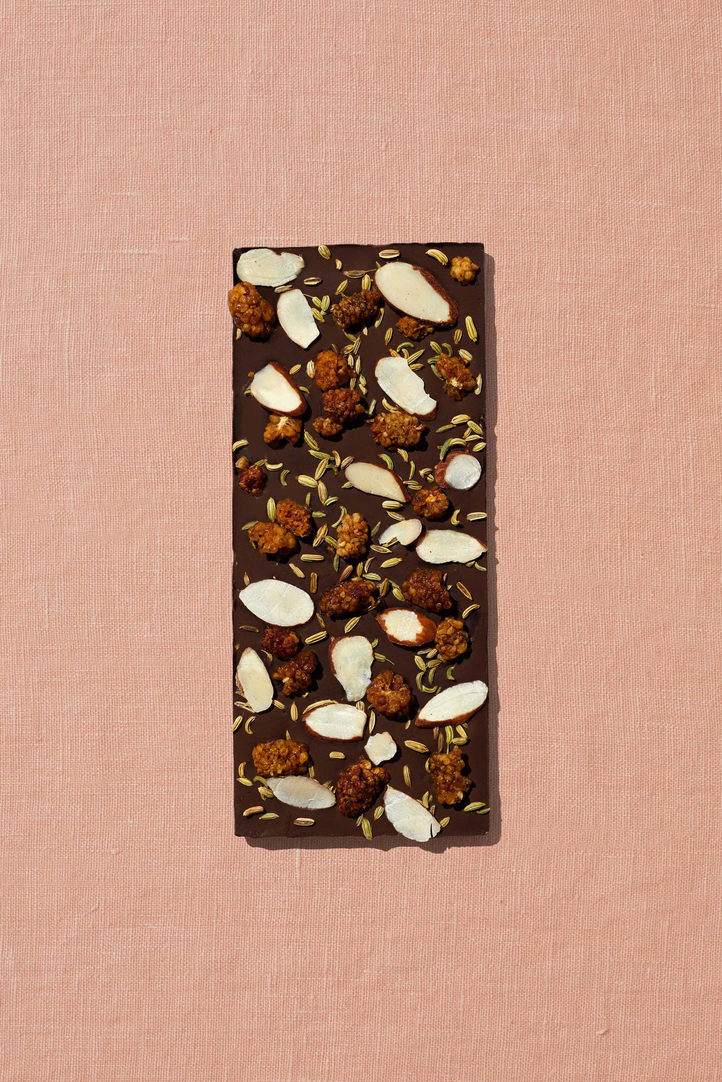 spring & mulberry / date-sweetened chocolate - white mulberry, almond, fennel