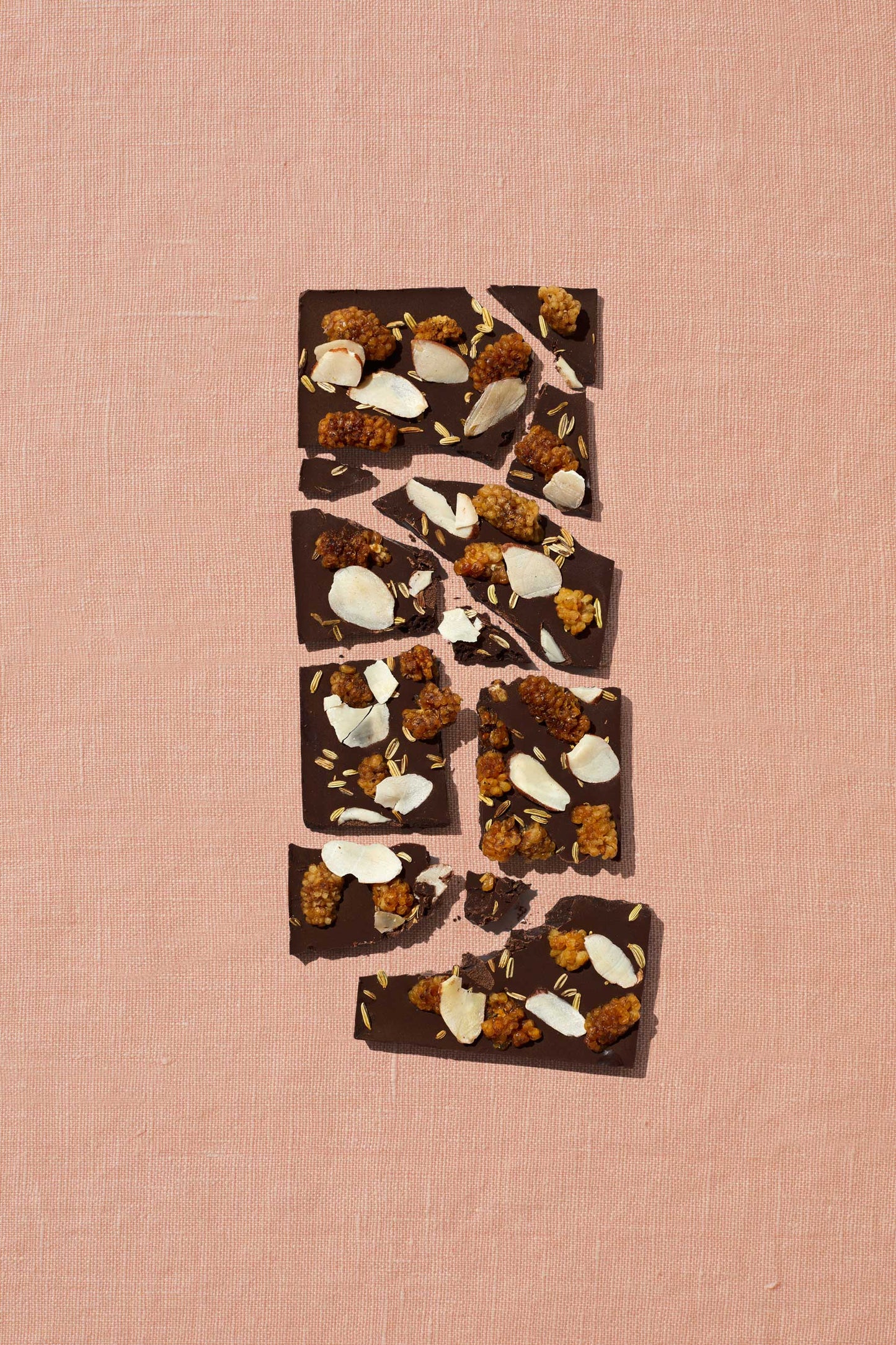 spring & mulberry / date-sweetened chocolate - white mulberry, almond, fennel