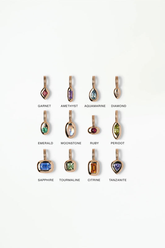 wwake / tempo pendant charm - aquamarine (march)