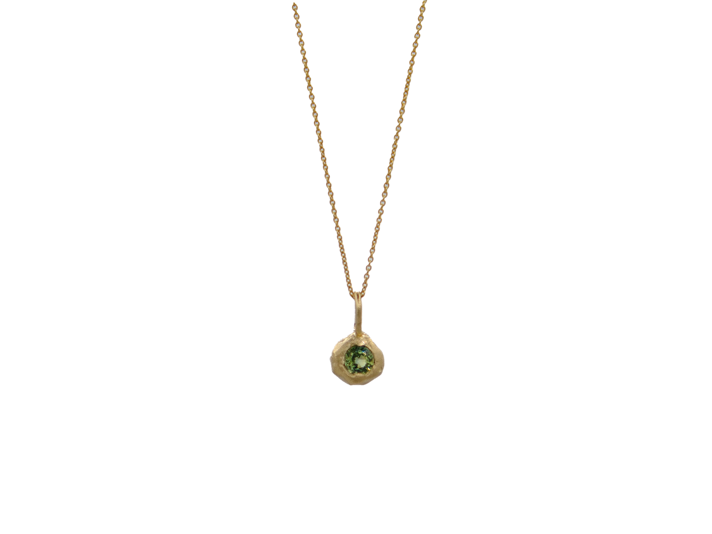 terra pendant - green sapphire