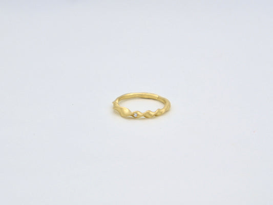 twist ring - white diamond