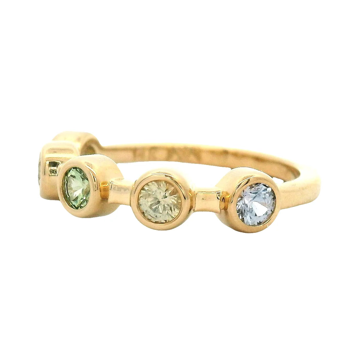 five-stone celebration ring - montana sapphire