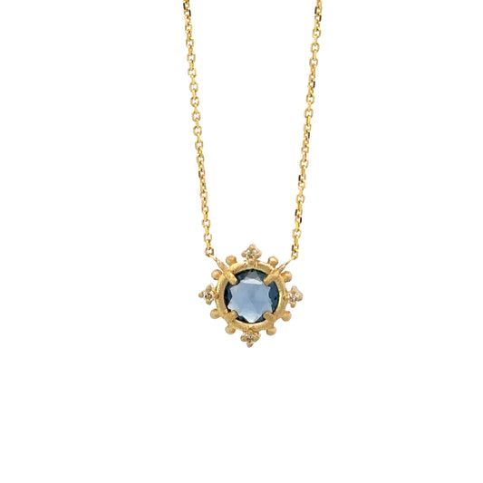 blue sapphire burst necklace