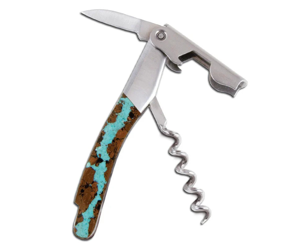 santa fe stoneworks / vein turquoise waiter's knife