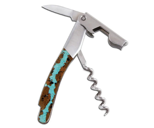 santa fe stoneworks / vein turquoise waiter's knife