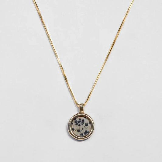 mare necklace - dalmatian jasper