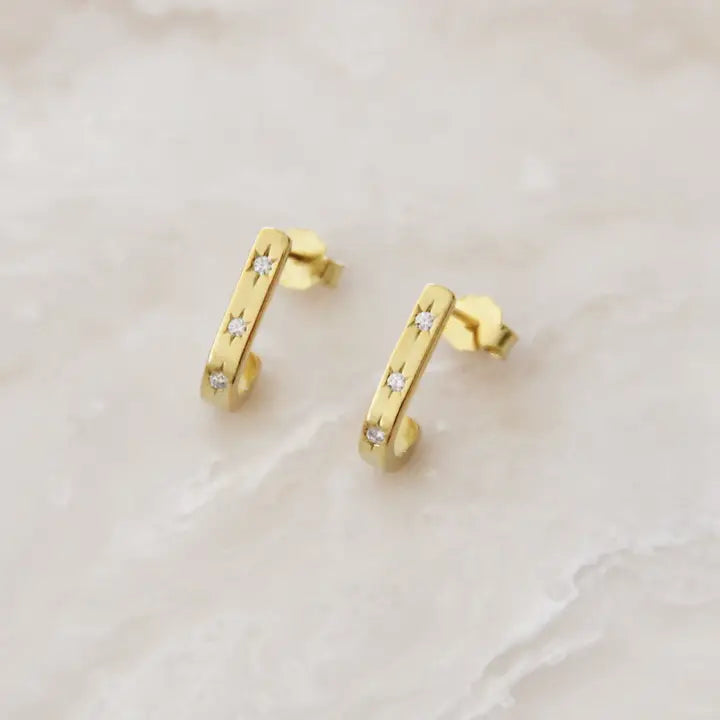 ayu semi hoop earrings