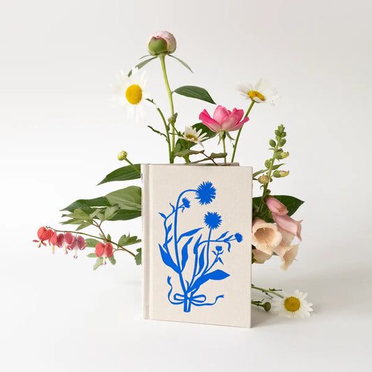 botanica paper co. / mini linen journal - blue flora
