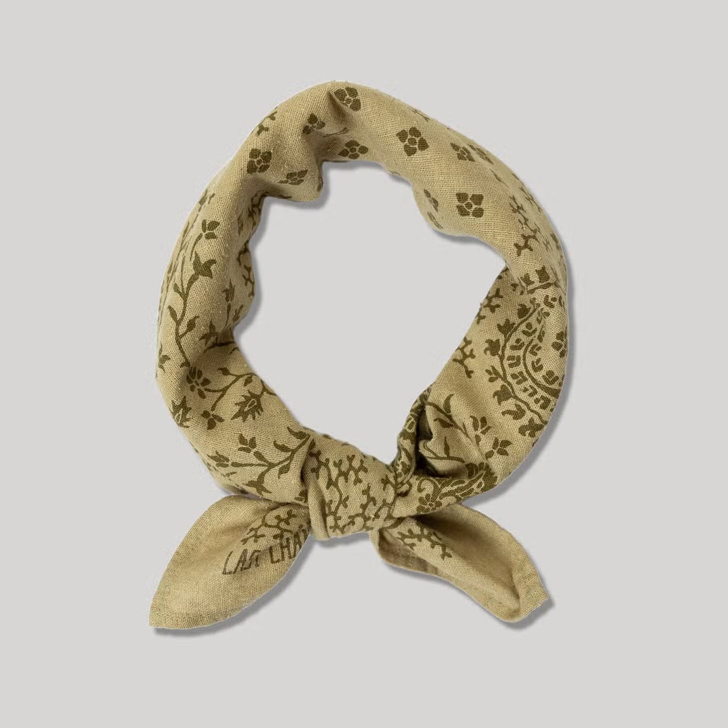 natural dye raw silk bandana - chebula