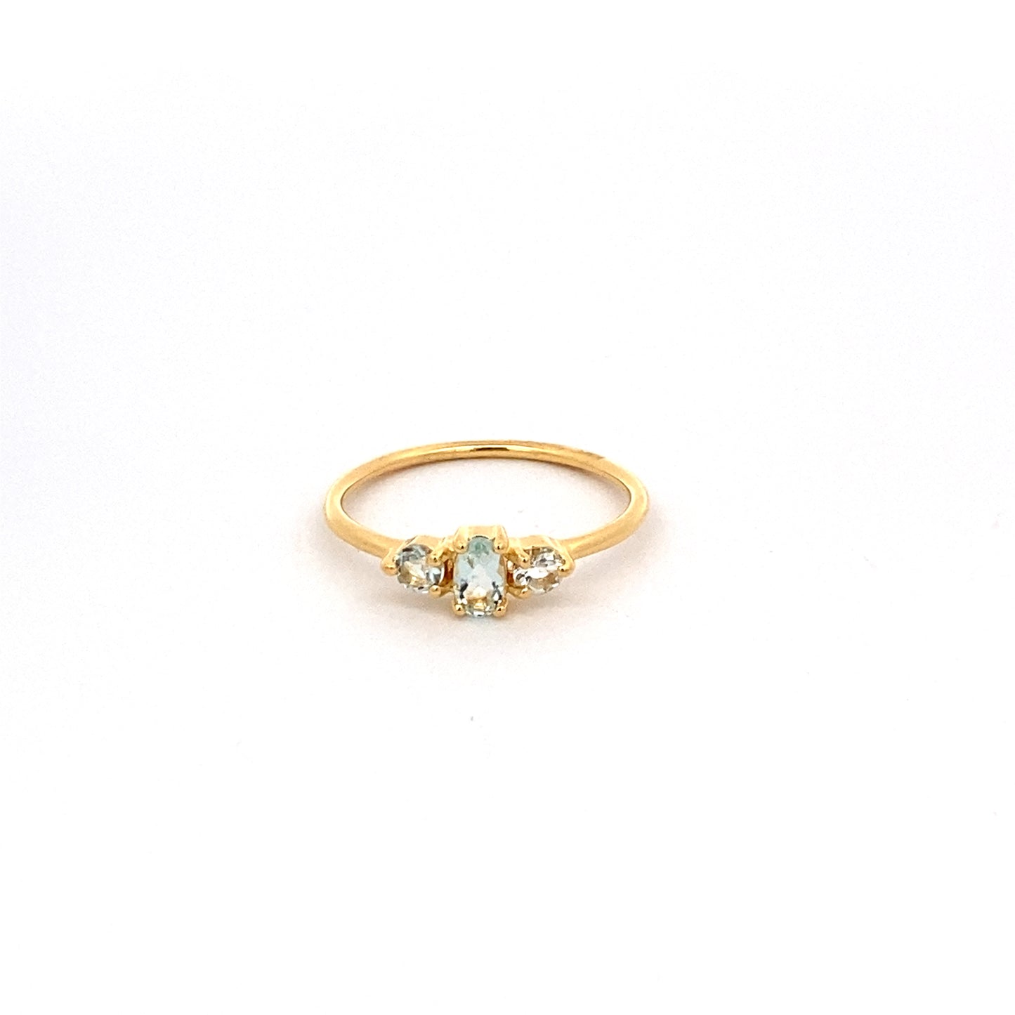 triple stone ring - aquamarine