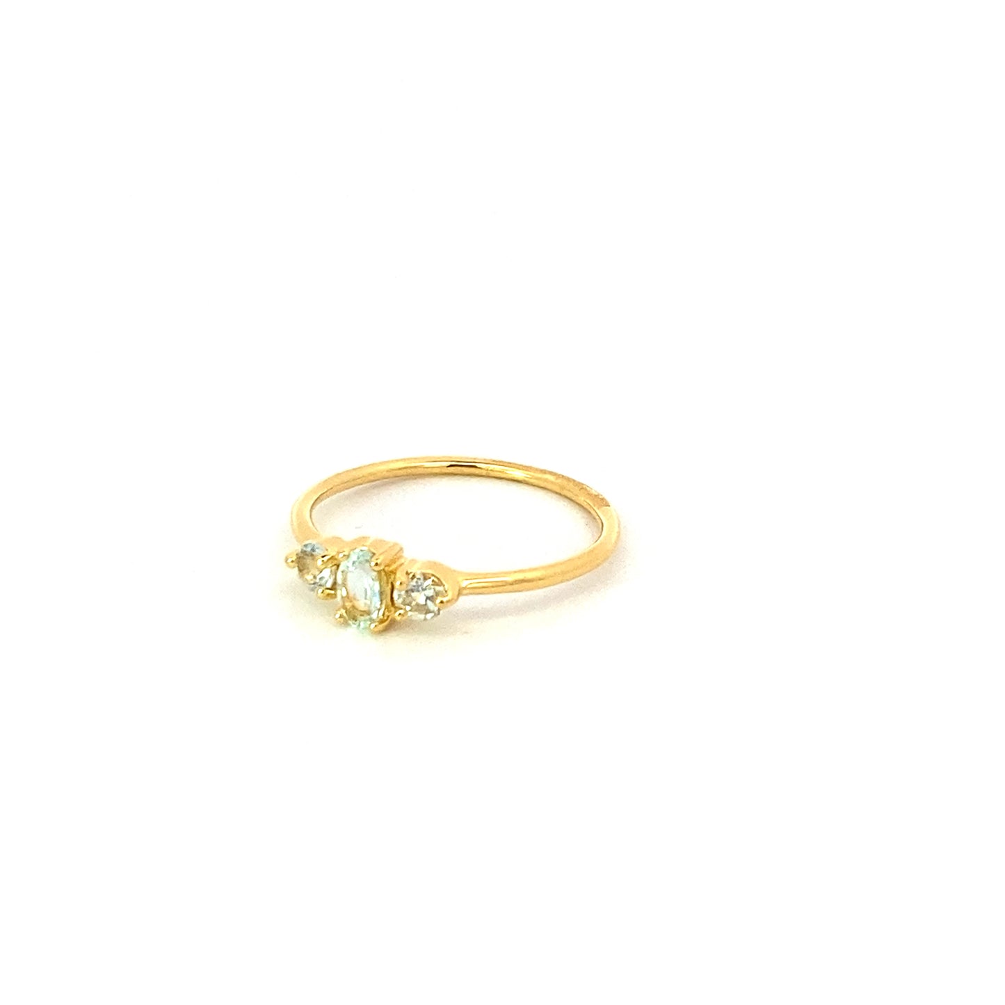 triple stone ring - aquamarine