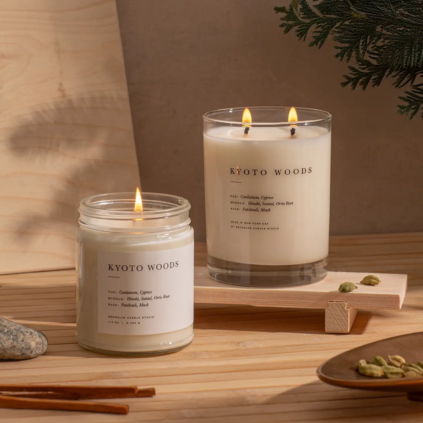 brooklyn candle studio / classic double wick candle - kyoto woods