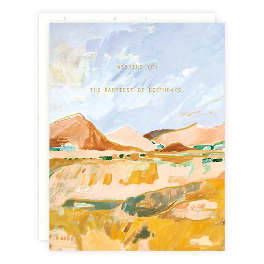 golden fields birthday card