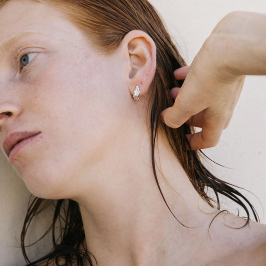 ostra post hoop earrings