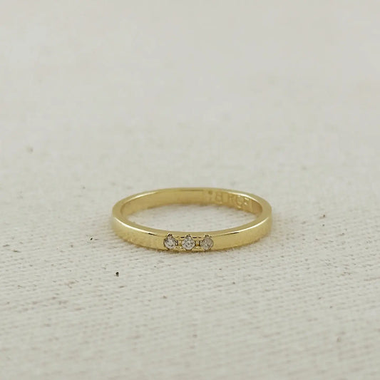 pavé squared ring band - cz
