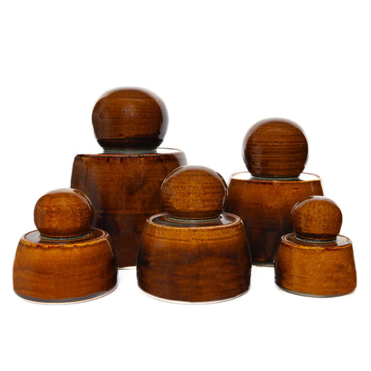 mh studio / stash jar - amber gloss