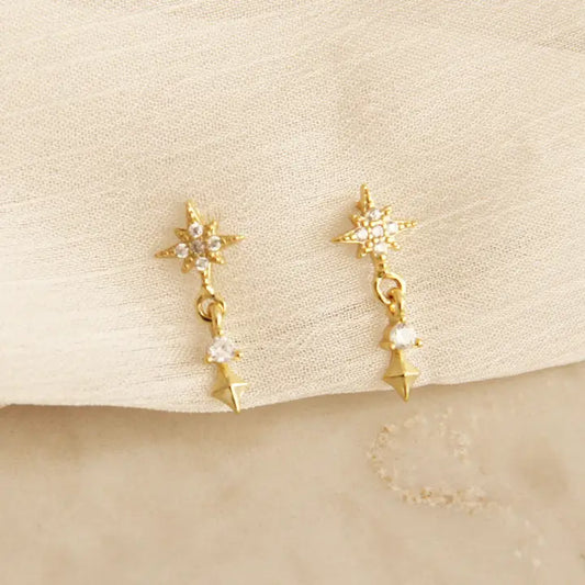 nova dangle stud earrings