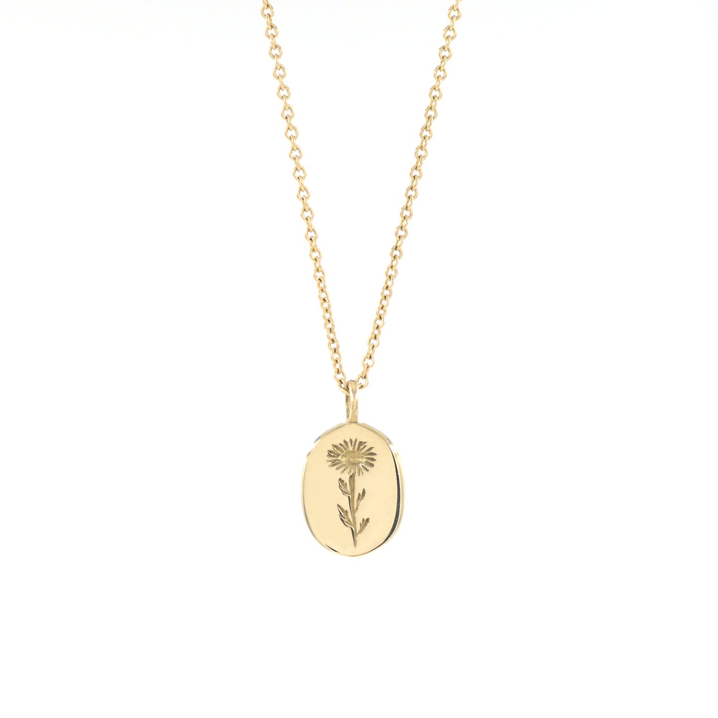 gold pendant necklace - daisy