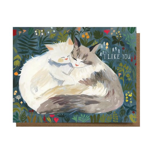 i like you cat card