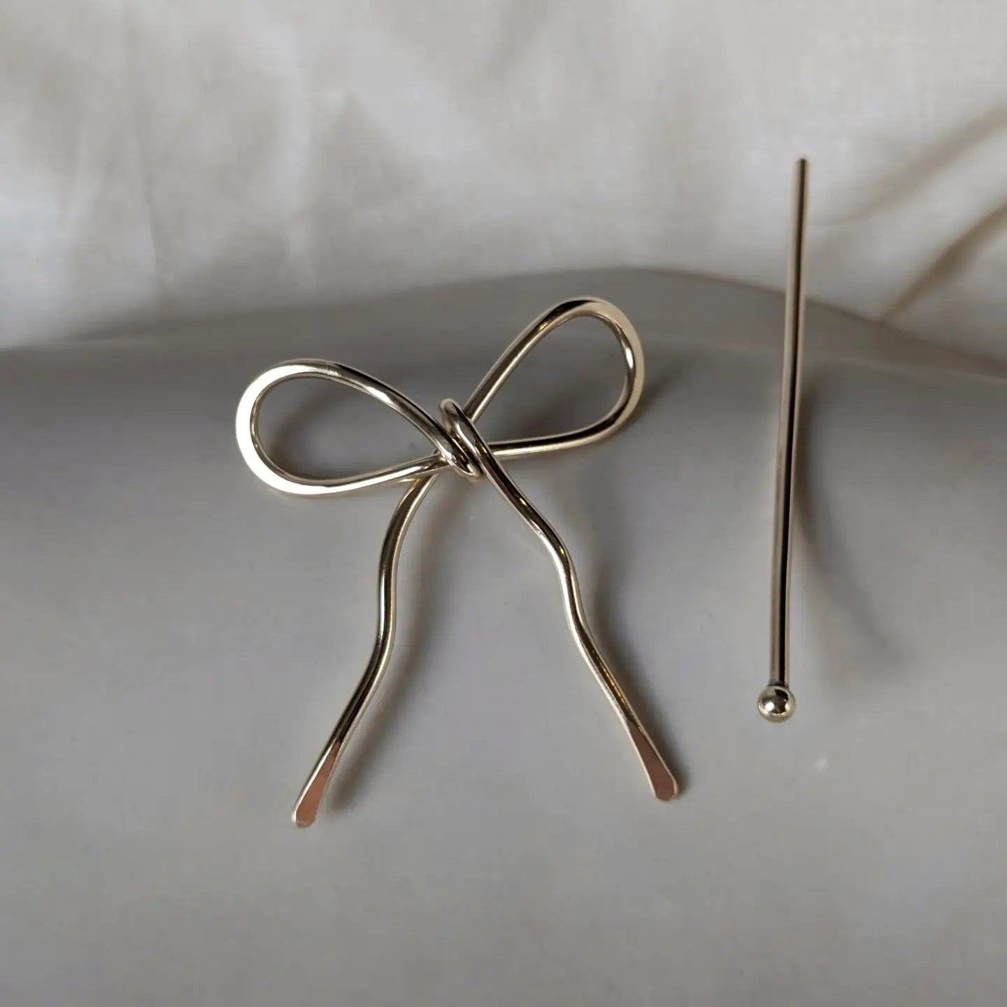 bow hair pin slide