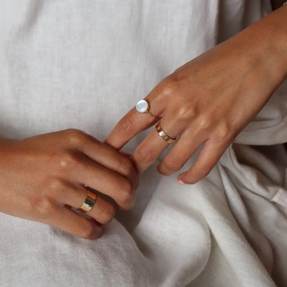 mother of pearl ring