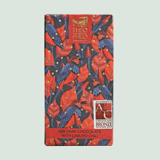 theo & philo / 65% dark chocolate with labuyo (chili)